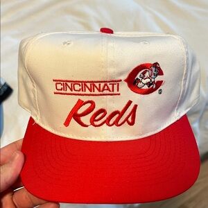 Vintage Cincinnati Reds White and Red Cap